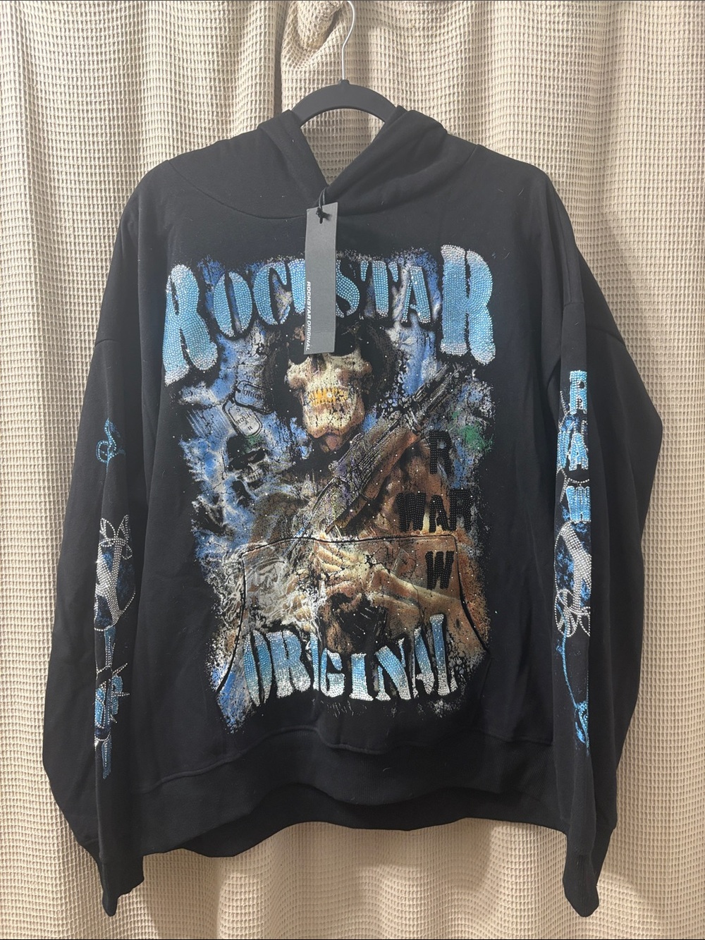 Rockstar original Black Graphic Hoodie Sweatshirt nwt